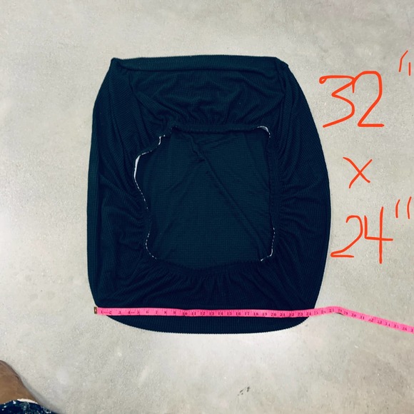 Caveen Beanbag / Cushion Cover NWOT Black Textured Unlined Elastic Stretchy Soft - Picture 5 of 6